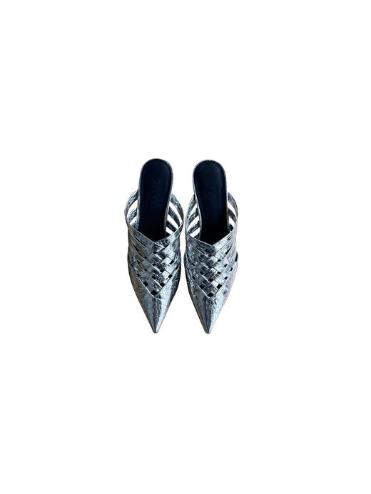 SAFICOO 一字拖尖头凉鞋 真皮时尚包头半拖女鞋 商品图1