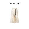 Herlian2025年夏季新品女士立体剪裁缎面碎花百褶裙 商品缩略图4