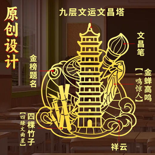 一鸣惊人文昌塔贴 商品图2