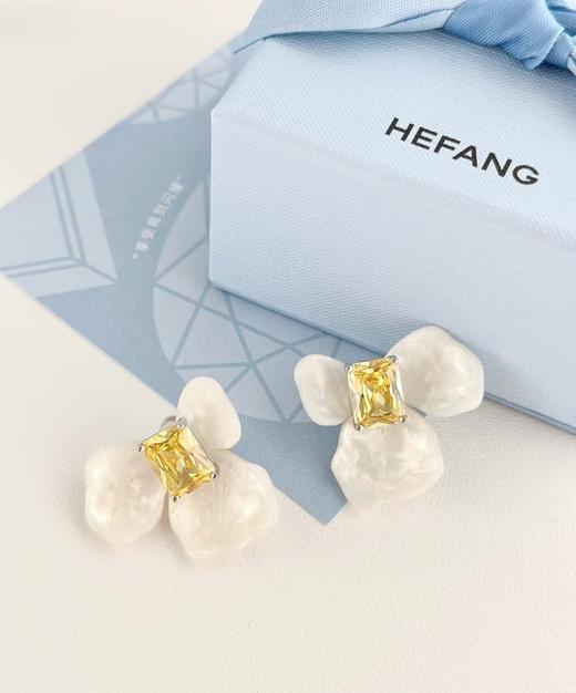 何F鸢尾方糖两用耳钉 商品图0