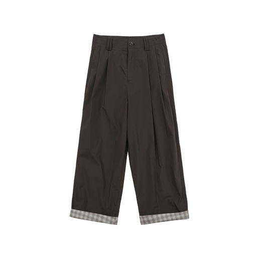 谜底休闲裤女2025夏季新品通勤百搭廓形感长裤萝卜裤子252MK0619 商品图4