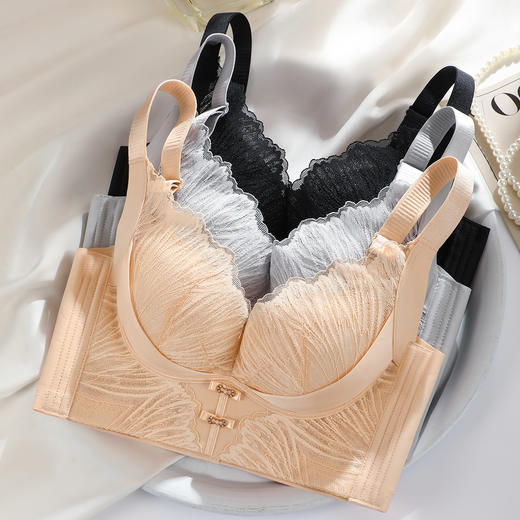 A4-【70A-90C杯】【7A抑菌杯 院线调整型】小胸强聚拢内衣女收副乳防下垂文胸罩  花萝溢彩/ 明若晓曦/微梦柳絮 商品图9