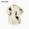 PINLI品立夏季新款国潮印花短袖衬衫男士休闲贴布绣宽松衬衣B252113059 商品缩略图3