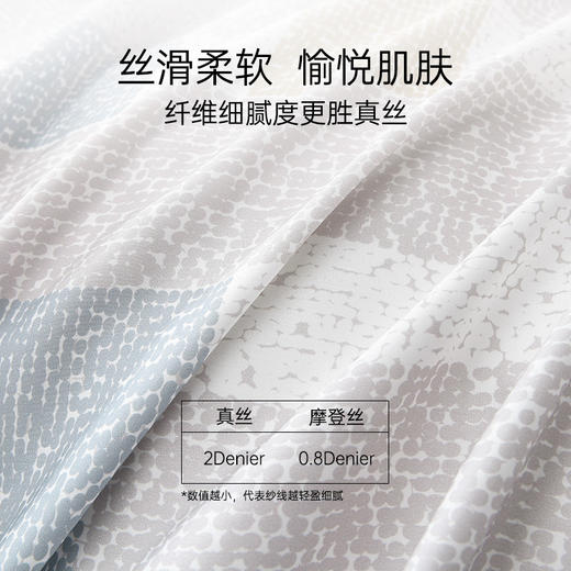 2025年春季新款雅芳婷摩登丝床笠五件套现代简约风被套薄被芯套件 商品图2