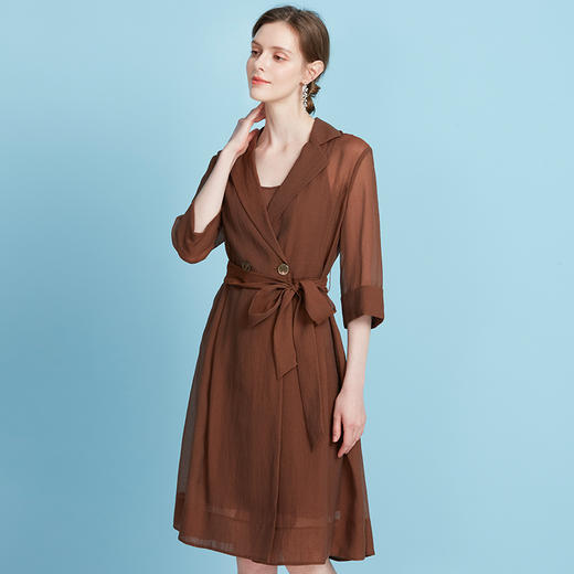 EITIE爱特爱夏季新款大气显瘦通勤连衣裙7807542 商品图1