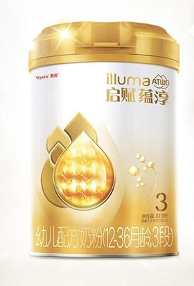 惠氏启赋蕴淳幼儿配方奶粉（12-36月龄，3段）810g
