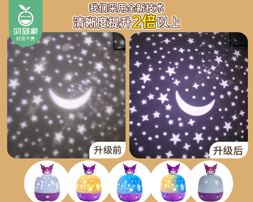 三丽欧库洛米星空投影灯八音盒（紫色库洛米）/1个（11.7*14cm）补单专用 商品图3