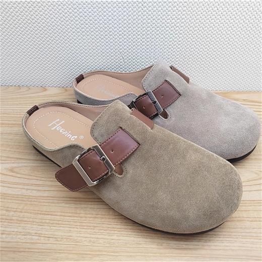 豪行夏季新款24230135真皮休闲平跟女鞋凉鞋拖鞋凉拖 商品图1