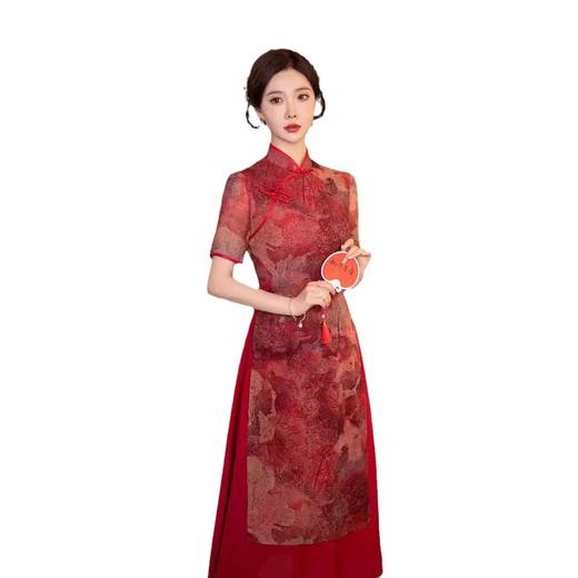 中国风改良奥戴旗袍日常素雅民改良连衣裙茶服GSJ869 商品图4