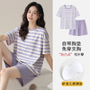 莫代尔棉质短袖睡衣女夏季薄款带胸垫甜美圆领夏天家居服 商品缩略图4