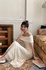 ELLA JADE 米色气质优雅一字肩连衣裙 20219 商品缩略图5