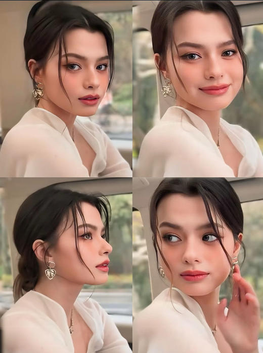 523-6 真香老渠道 珐琅蝴蝶结 镂空爱心吊坠 双C 耳环 商品图0