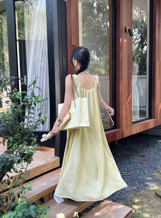 【GZ】无忧购韩系度假风温柔少女系带收腰显瘦背心连衣裙1935（截单后3-.5天发货) 商品图10