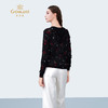 乔万尼2025新品100%真丝印花针织网眼连帽衫ED2B501 商品缩略图4