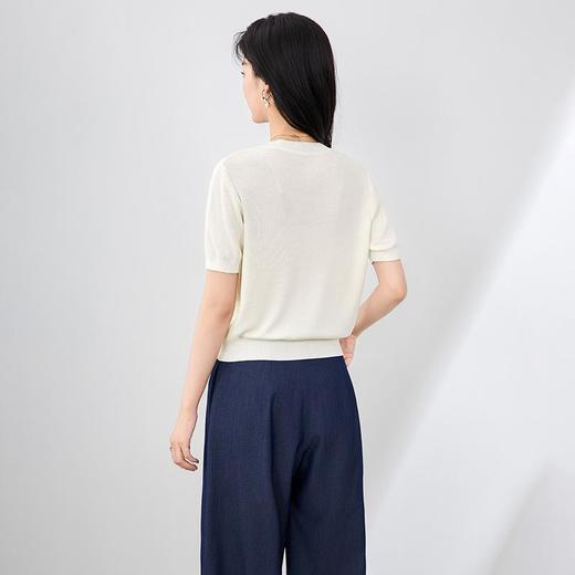 「高货wl」全新升级【铂金会员183/天猫249/差价66】(05135)洛诗琳法式趣味口袋刺绣针织开衫2025夏季天丝凉感上衣wl05135 商品图2