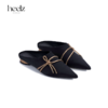 heelz设计师手工鞋履 ｜中国结缎面穆勒鞋2cm 商品缩略图2