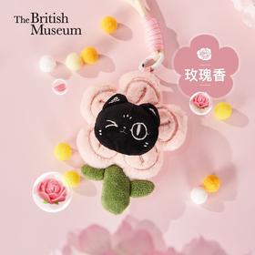 大英博物馆 巴斯特系列 “有钱花”萌猫毛绒钥匙扣 香氛挂件