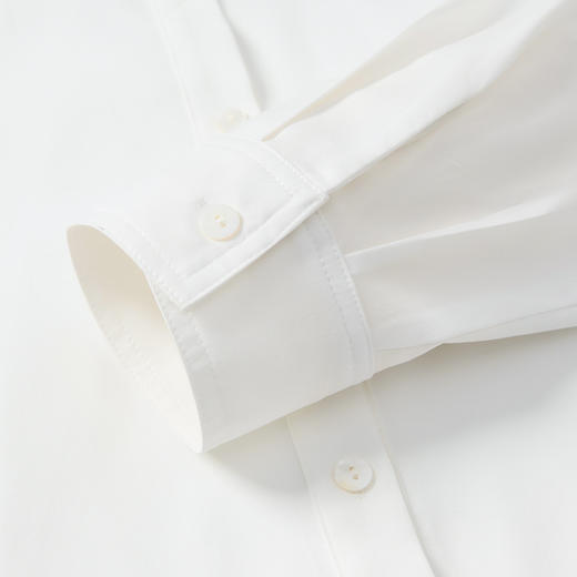 【抽绳半身设计】罗蒙夏季长袖衬衫女士时髦休闲百搭半截衬衣女上衣 商品图9