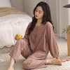 韩版睡衣女两件套装夏季带胸垫七分袖薄款甜美家居服宽松大码 商品缩略图1