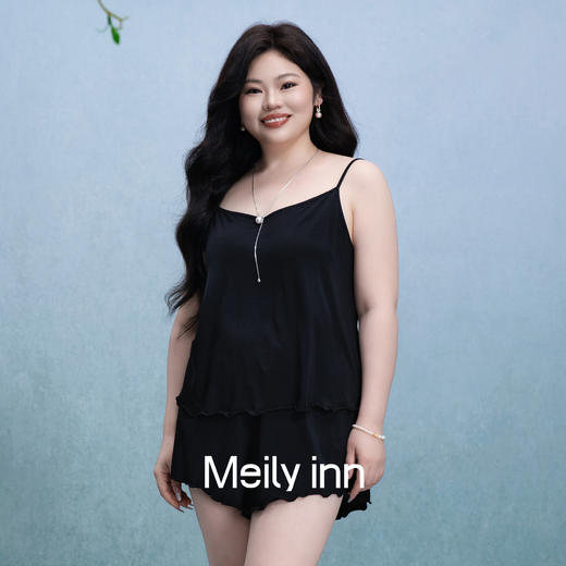 🍃✨🍃【清凉一夏   荷叶边吊带套装】【不带胸垫】莫代尔面料，亲肤柔软透气，居家穿 / 外穿，不带胸垫，一件吊带搭配小开衫就好，多种穿法，手感软弹，亲肤透气。短裤可做安全裤 商品图2