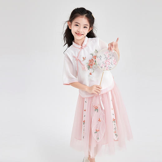笛莎Deesha 童装女童套装夏装新款薪中式套装 商品图1