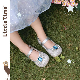 littletime女童公主鞋2025春新款儿童洋气时尚水晶鞋礼服软底单鞋