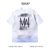 T3537夏季高级感新款男士撞色字母印花短袖T恤涂鸦美式满天星圆领上衣 商品缩略图1