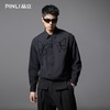 PINLI品立2025夏季新款蝴蝶钉珠长袖衬衫男潮牌宽松休闲衬衣上衣GD252113377 商品缩略图0