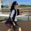 THESOONG纯手工头层牛皮打结编织镂空单间网袋包HWBB6807 商品缩略图0