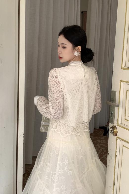 ANSUABEL 蕾丝系带蝴蝶结上衣 20171 商品图4