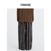 VIMAGE纬漫纪复古老钱风垂坠百搭宽松时尚条纹阔腿裤2025夏季新款V2305943 商品缩略图4