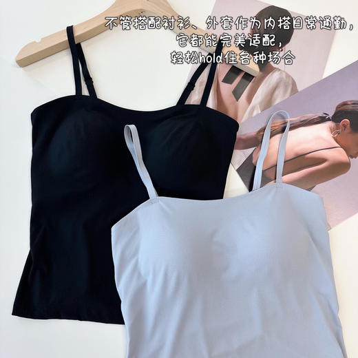 SUNJ88101桑蚕丝螺纹平口吊带 商品图4