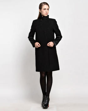 4893915748725   EQ:IQ  黑色简约休闲长袖大衣