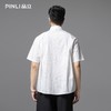 PINLI品立2025夏季新款潮牌镂空绣花短袖衬衫男宽松休闲百搭衬衣GD252113376 商品缩略图3