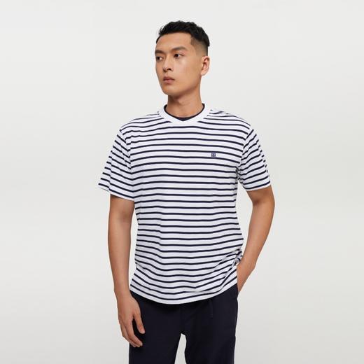 oneup条纹双层领短袖T恤 商品图2