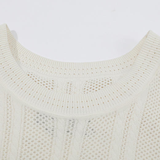 谜底针织衫无袖女2025夏季新品复古文艺合身A型短上衣252MZ0868 商品图3