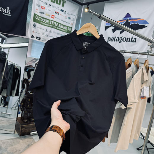 迪家款！2025新款7A抗菌棉感速干面料无缝压胶男女同款运动户外短袖POLO衫 商品图7