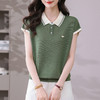 冰丝polo领休闲短袖T恤，正肩翻领宽松上衣CC-DN9909 商品缩略图0
