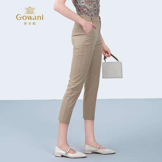 乔万尼2025新品利落干练修身九分裤ED2F482 商品图2