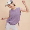 跃牌【安琪拉系列】新款抽绳运动上衣女宽松休闲速干无袖瑜伽背心DX-6403 商品缩略图4