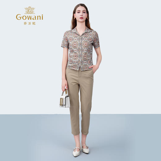 乔万尼2025新品利落干练修身九分裤ED2F482 商品图3