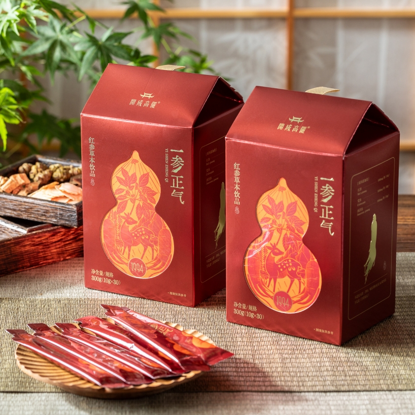 开成高儷红参草本饮品|随行气血包！红参届业界标杆！三甲名医特调“3参+5味”组方，醇厚不上火 ！