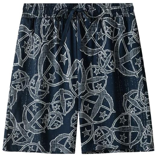 【150周年纪念款满印纯棉】SCHIESSER德国舒雅中性款150周年纯棉休闲外穿满印天枰logo中裤3Z/25851P 商品图8