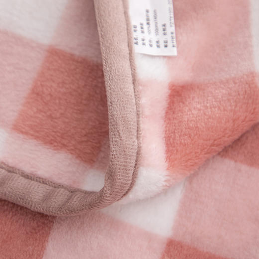 （粉色格）玉兔绒披肩毯FN-T9014(A) 商品图6