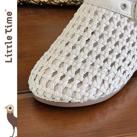 littletime儿童凉鞋2025夏季新款休闲女童镂空编织包头拖鞋勃肯鞋 商品图2