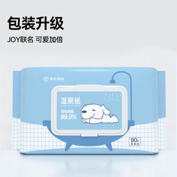 京东京造 JOY联名湿厕纸80片*6包加厚湿巾 清洁厕纸湿纸巾擦除99.9%细菌 /家庭清洁/纸品 /清洁纸品 /湿厕纸 商品图7
