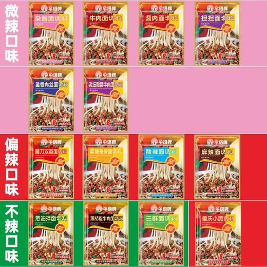 伞塔牌面调料240g（8小包规格），14种口味，可自由混搭 商品图0