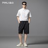 PINLI品立2025夏季新款潮牌镂空绣花短袖衬衫男宽松休闲百搭衬衣GD252113376 商品缩略图1