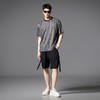 PINLI品立2025夏季新款潮牌裂纹提花短袖T恤设计感宽松休闲男体恤B252111068 商品缩略图4