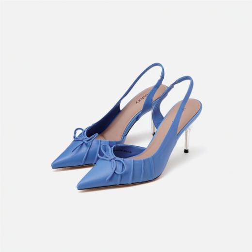 Westory2025年夏季尖头高跟后空单鞋软羊皮通勤空凉鞋W25AH59271 商品图1